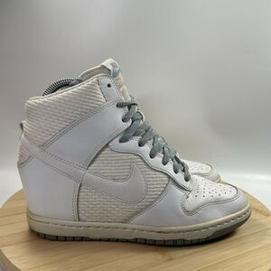 Nike Dunk High Hidden Wedge Women's Size 8.5 Essential Sky White Grey 644877-102